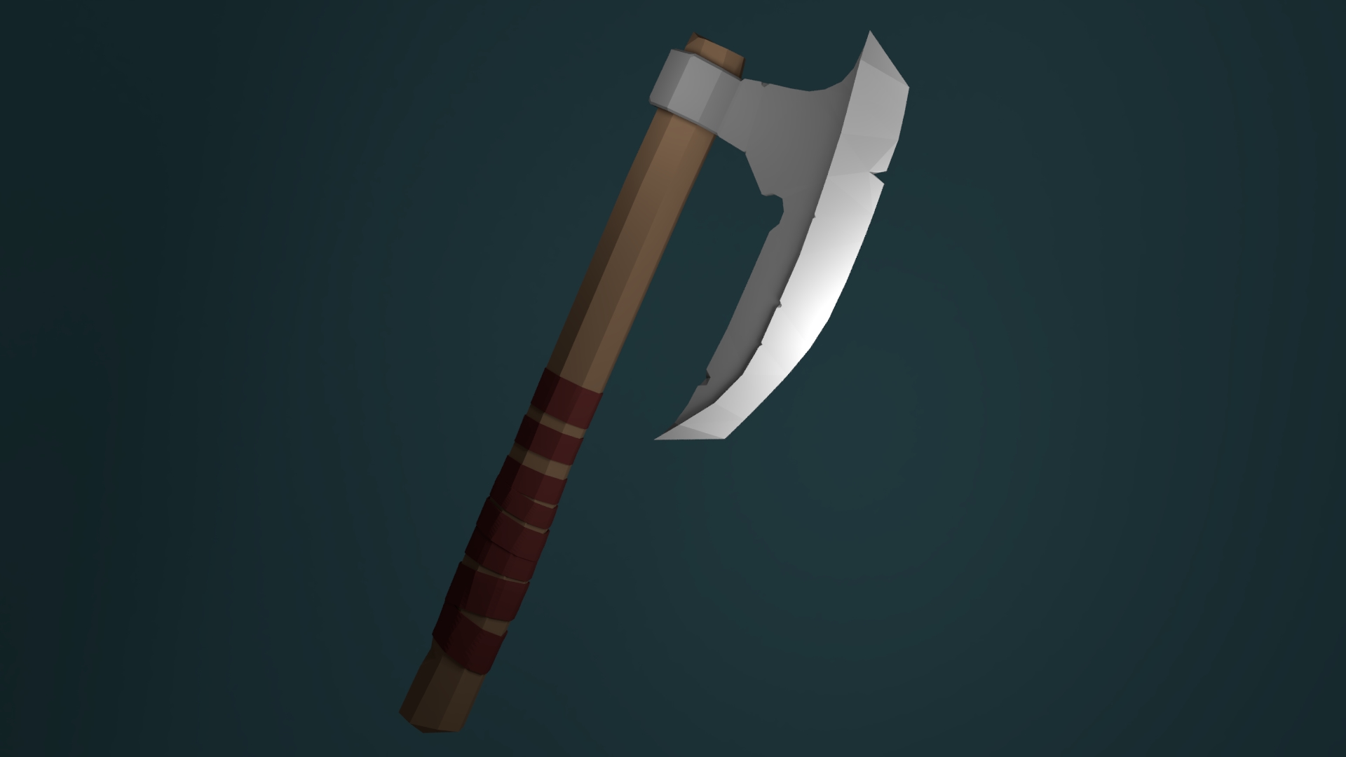 Viking Axe Low Poly